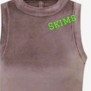 Skims Velour Crop Top